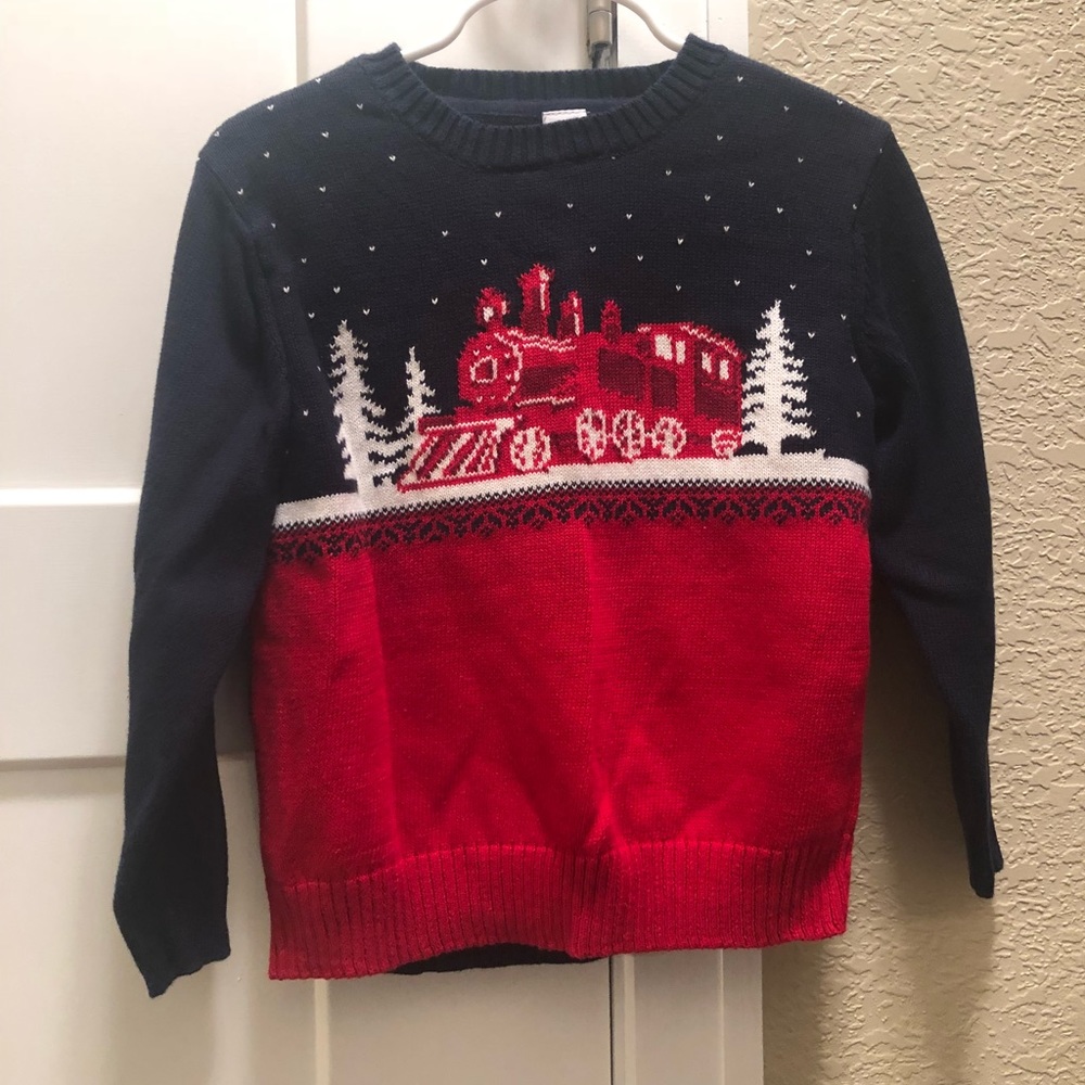 Janie and Jack Boys Train Holiday Sweater